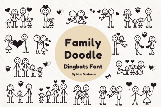 Family Doodle Font